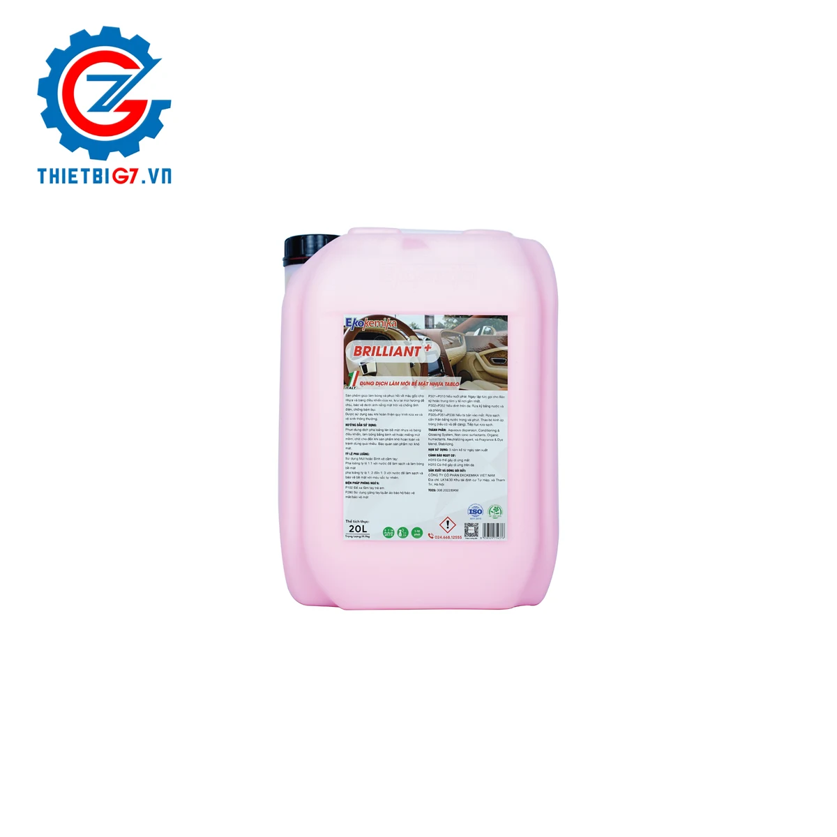 Dung dịch bảo dưỡng làm bóng nhựa và da ô tô Ekokemika BRILLIANT+ can 20L