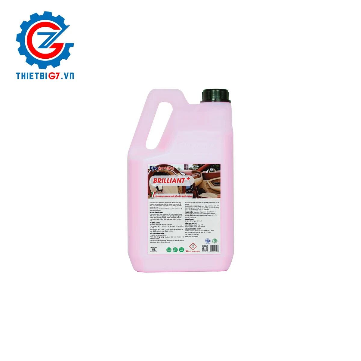 Dung dịch bảo dưỡng làm bóng nhựa và da ô tô Ekokemika BRILLIANT+ can 5L