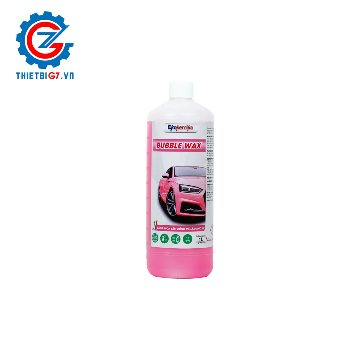 Dung dịch làm bóng và tự làm khô thân xe Ekokemika BUBBLE WAX 1L