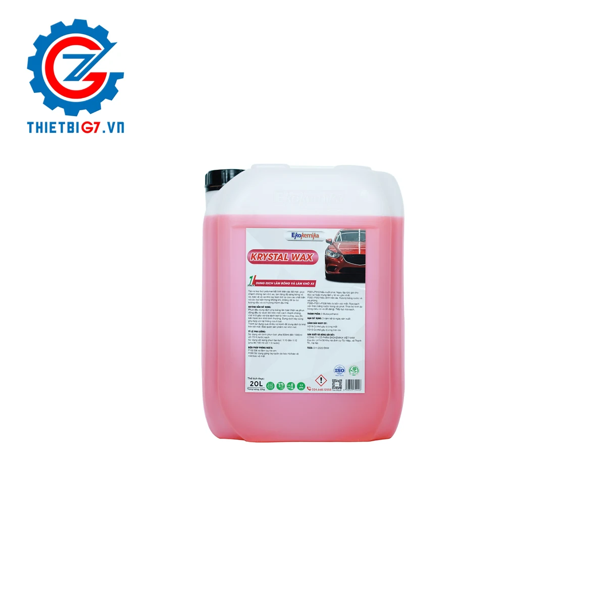 Dung dịch làm bóng và làm khô sơn xe Ekokemika KRYSTAL WAX can 20L