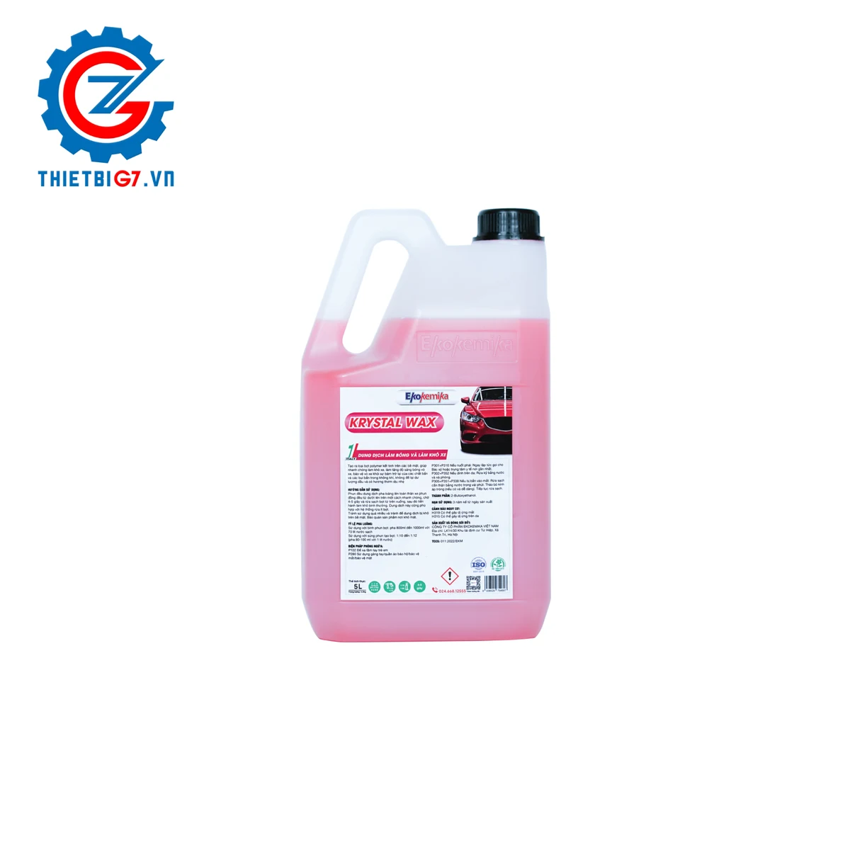 Dung dịch làm bóng và làm khô sơn xe Ekokemika KRYSTAL WAX can 5L