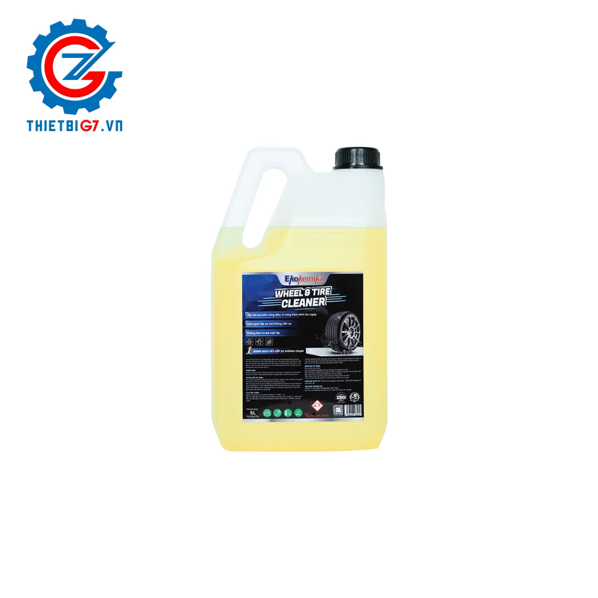 Dung dịch tẩy rửa vành và lốp xe ô tô Ekokemika WHEEL & TIRE CLEANER can 5L