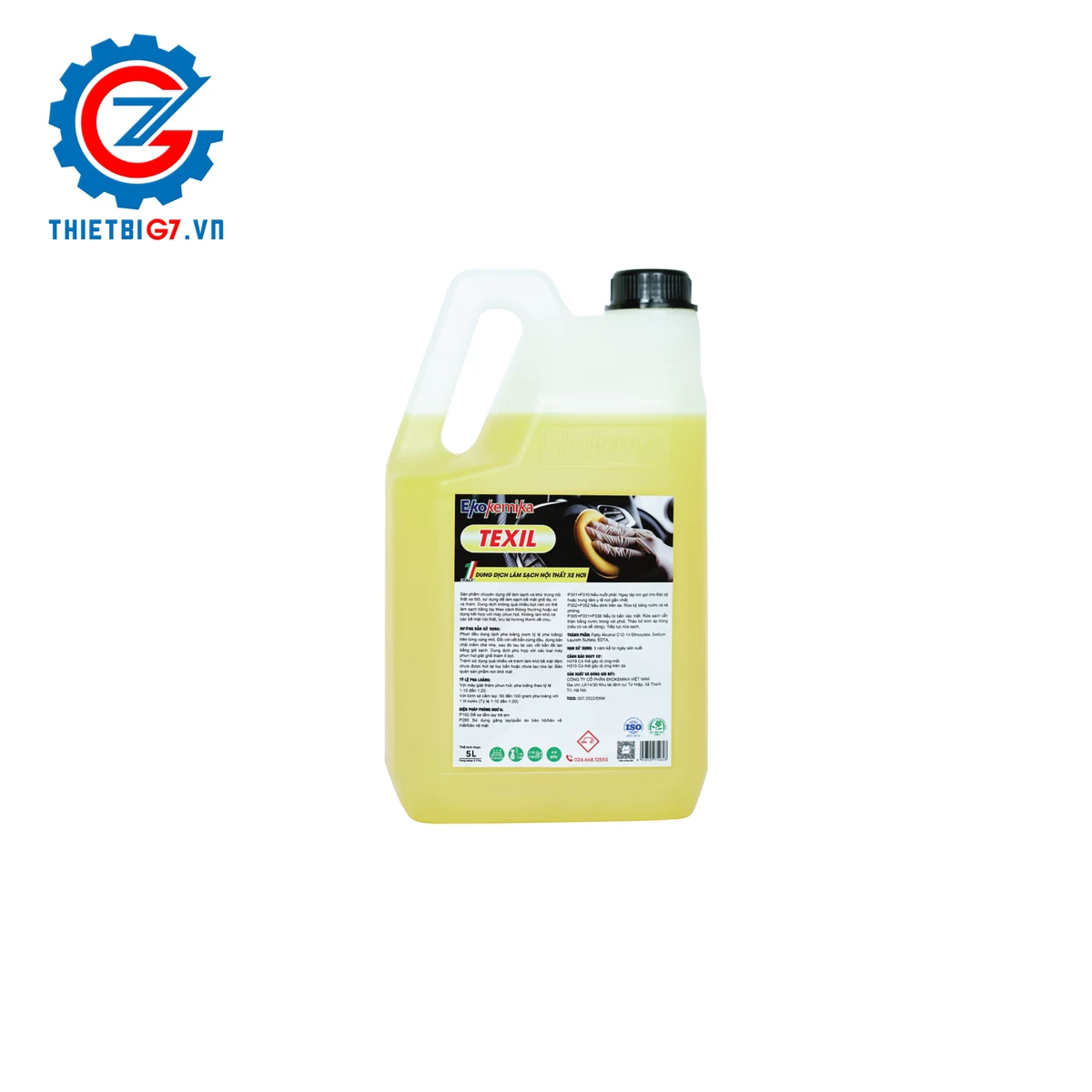 Dung dịch làm sạch ghế da và nội thất xe ô tô Ekokemika TEXIL can 5L