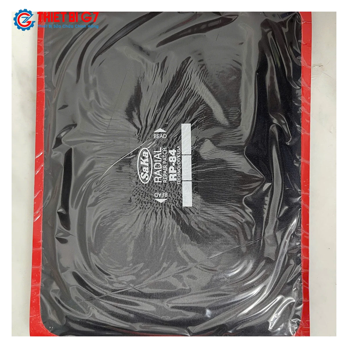 Cận cảnh miếng vá lốp bố thẳng SAKA-TECH RP-84 kích thước 290x215mm bản cực đại