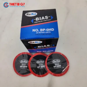 Chi tiết miếng vá lốp bố chéo SAKA-TECH BP-0HD và bao bì hộp chính hãng