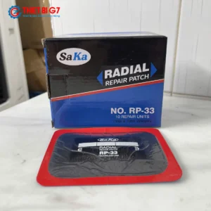 Quy cách đóng gói hộp 10 miếng vá lốp bố thẳng SAKA-TECH RP-33 chính hãng