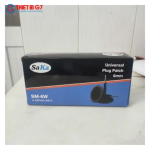 Hình ảnh thực tế hộp và miếng vá nấm dù SAKA-TECH SM-6W chân 6mm