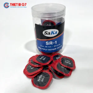 Miếng vá săm lốp đa năng SAKA-TECH SR-1 hình vuông bo góc hộp 80 miếng chính hãng nền trắng