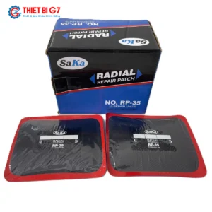 Miếng vá lốp bố thẳng SAKA-TECH RP-35 kích thước 100x150mm hộp 10 miếng chính hãng
