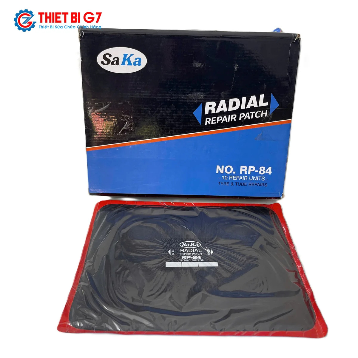 Hộp miếng vá lốp bố thẳng Radial SAKA-TECH RP-84 chính hãng Miếng vá lốp bố thẳng SAKA-TECH RP-84 kích thước 290x215mm hộp 10 miếng chính hãng