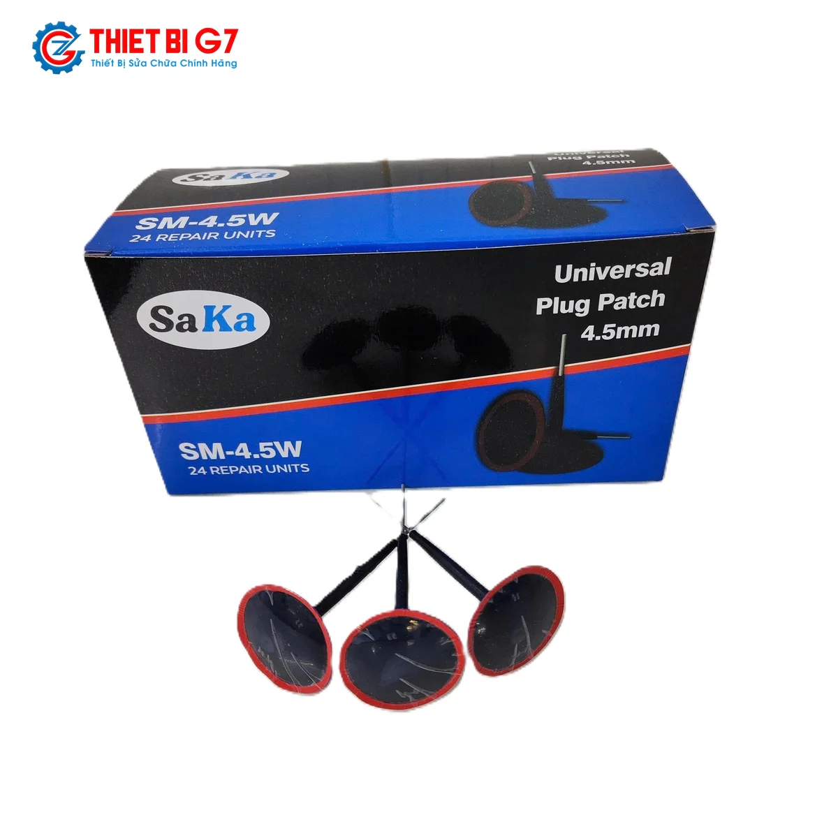 Miếng vá nấm SAKA-TECH SM-4.5cm kích thước chân 4.5mm hộp 24 miếng chính hãng