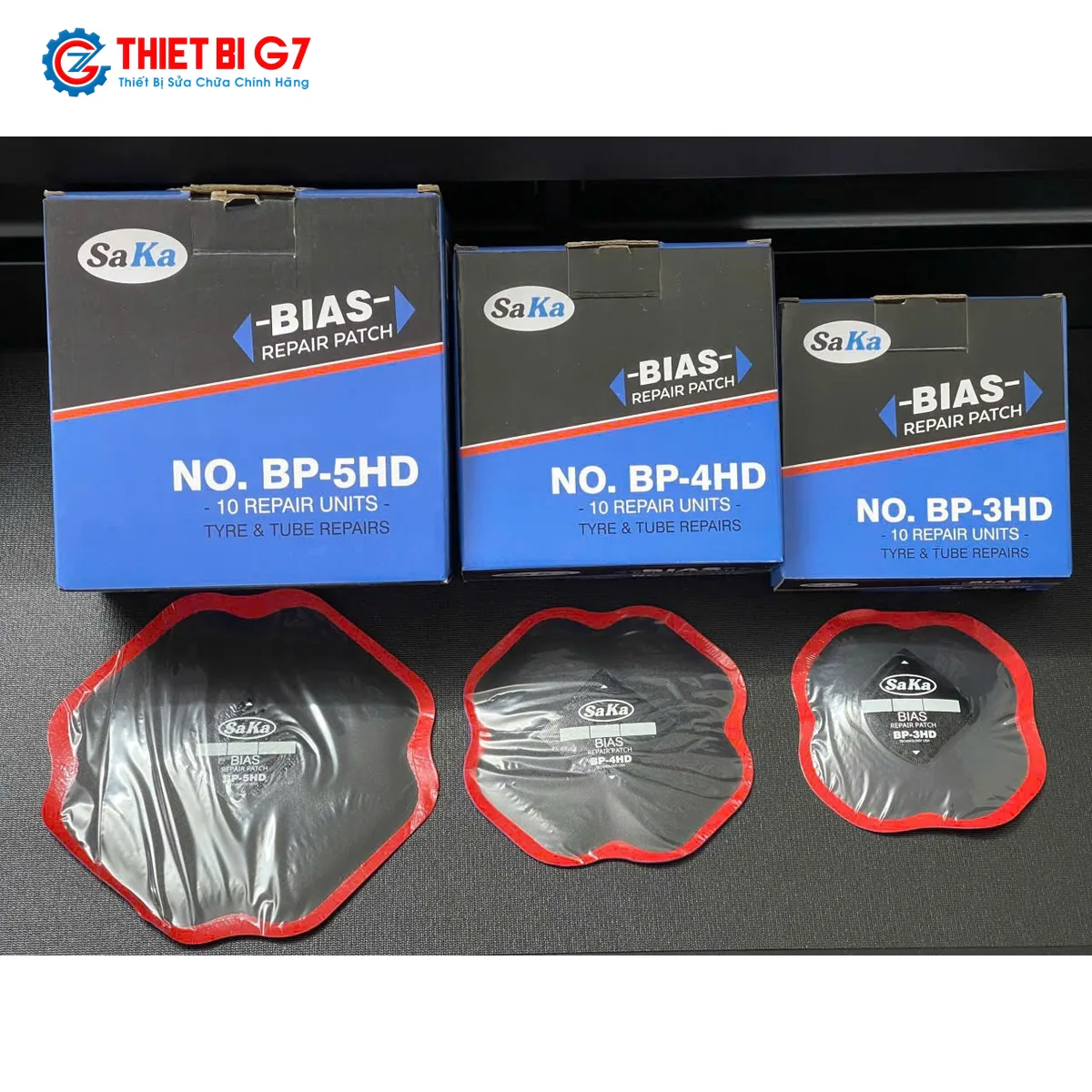 Dải sản phẩm miếng vá lốp bố chéo tải nặng SAKA-TECH: BP-3HD, BP-4HD, BP-5HD So sánh các dòng miếng vá lốp bố chéo SAKA-TECH BP-3HD BP-4HD BP-5HD chính hãng